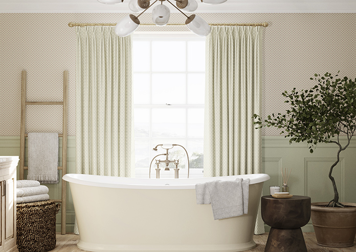 Trellis Prints, Scallop and Bud Green - Made to Measure Curtains - Image 3